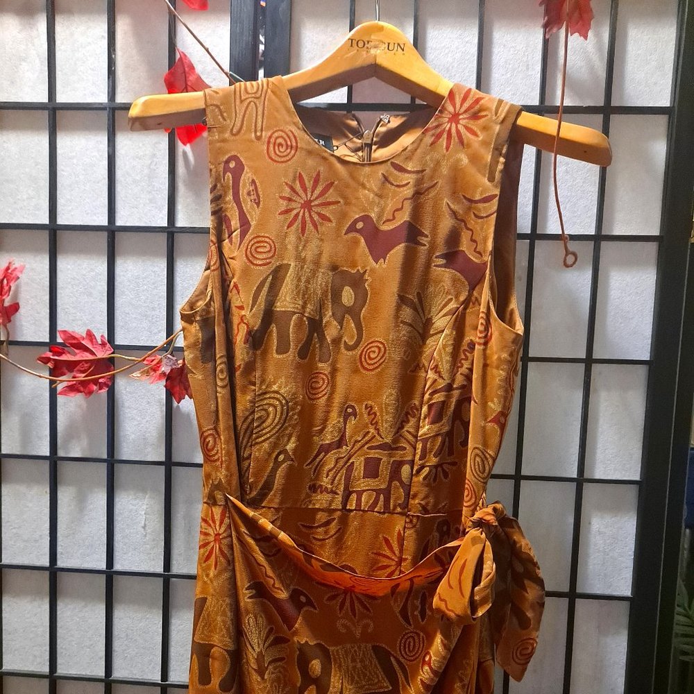 Spenser Jeremy 100% Silk Vintage Wrap Dress